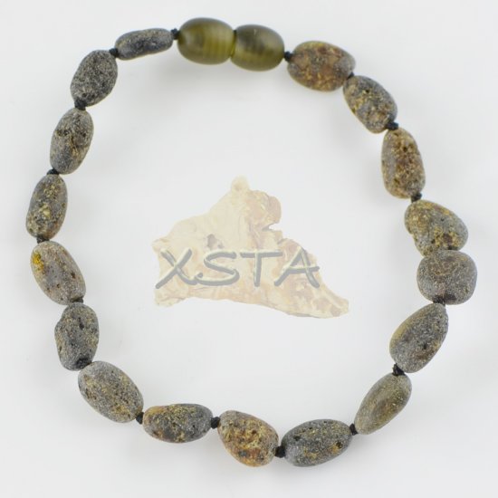 Amber bracelet raw beads 20 cm
